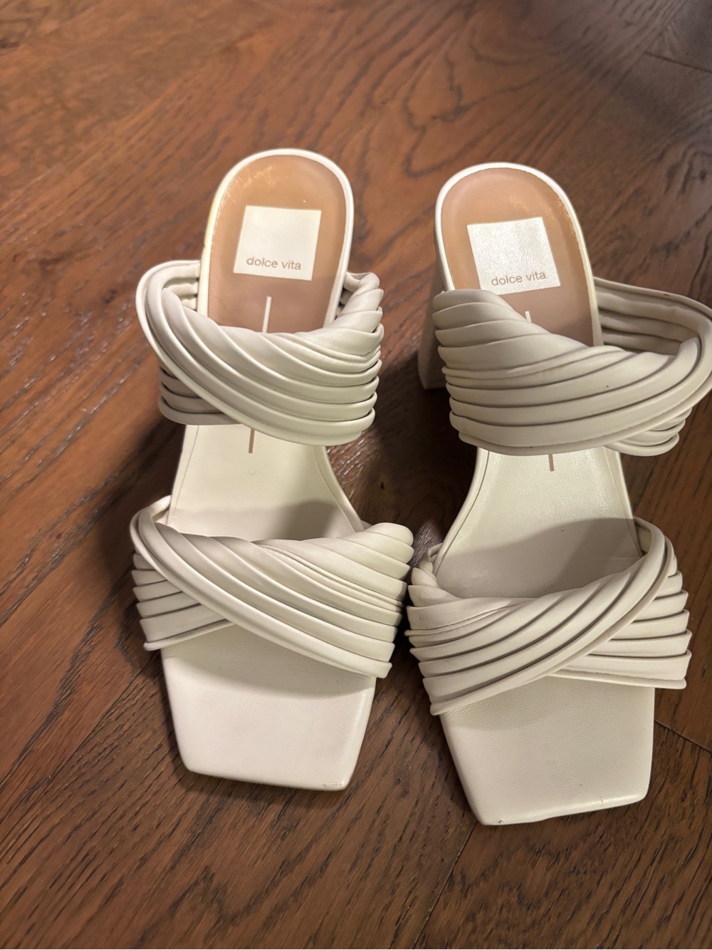 Dolce Vita Ivory Twisted Block Heel